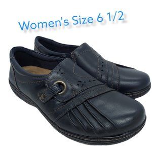 Earth Origins Glendale Gabrielle Navy Blue Slip on Shoe Women's Size 6 1/2W